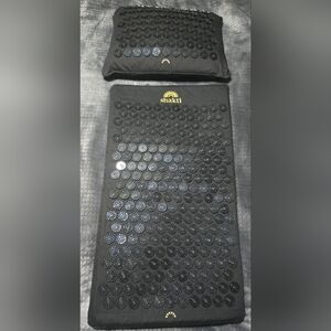 Shakti Black Acupressure Mat and Pillow Set